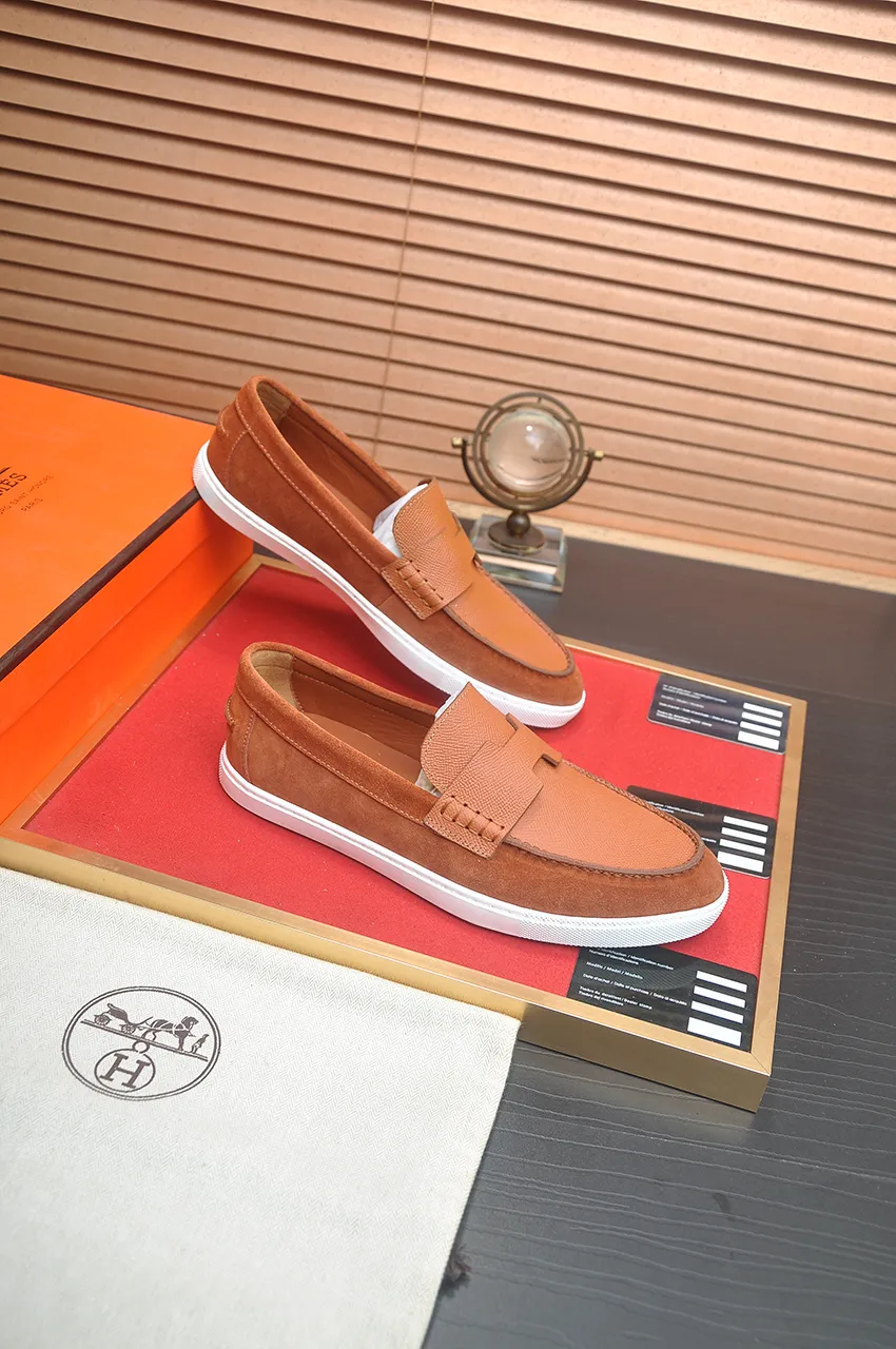 Men's shoes💰540💶[HERMES] (cowhide lining)🍀Italian top luxury🍀He does not pursue novel styles and gorgeous colors, but attracts the favor of successful men with his flawless, elegant and classic style. Formal leather shoes This very comfortable, simple and stable style allows you to easily match any style! The pattern is absolutely 1:1 refined from the original case, and we strive for excellence in materials, imported cowhide + cowhide lining💪💪💪extraordinary texture👍! .Code number: 39-45 (45 customized)